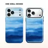 Pintura al Óleo Nube Montaña Película Dos en Uno Adecuado para Oppo Huawei iPhone 17 Pro Max Funda Apple 17 Pro Estilo Ins Femenino
