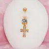 Piercing de Umbigo Argola Três Cores com Zircônia Incrustada de Cobre, Joia de Piercing de Umbigo Galvanizada em Ouro Real 18K