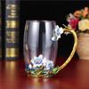 Venta Directa de Fábrica Taza de Té con Flor de Esmalte Taza de Vid para Hogar Desayuno Jugo de Leche Juego de Regalo