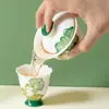 Caneca de Mestre com Pé Alto e Boca de Flor Azul e Branca Pintada à Mão em Porcelana Arita das Dinastias Tang e Song para Uso Doméstico, Xícara de Chá, Conjunto de Chá Kung Fu, Xícara de Degustação