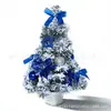 Adorno de Mini Árbol de Navidad de 20 cm para Escritorio del Hogar, Árbol de Navidad Nevado Afelpado, Decoración de Atmósfera Festiva