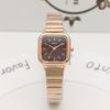 Reloj Cuadrado de Banda Irregular para Mujer Reloj de Malla Tejida con Cinta de Malla Reloj de Moda para Mujer Reloj de Cuadrado Pequeño Mori con Cuarzo Verde