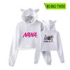 Sudadera con capucha periférica de dibujos animados NANA NANA NANA Ozaki, suéter sexy con orejas de gato para mujer de otoño