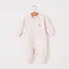 Macacão para Bebê Recém-Nascido Primavera e Outono Macio Veludo Macacão Roupas de Bebê Sem Ossos Algodão Puro Roupa Externa Roupas de Outono Camada Base