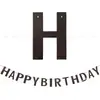 Nova faixa de aniversário de PET com glitter a laser, faixa colorida com letras HAPPY BIRTHDAY para decorações de festa