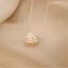 Collar de perlas naturales de agua dulce para mujer, estilo francés, ligero, lujoso, elegante, diseño de nicho, nuevo estilo, cadena de clavícula.