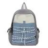 Mochila Pequena de Cor Contrastante Estilo Coreano para Mulheres, Mochila Leve de Montanhismo, Mochila Fitness para Caminhada, Mochila Escolar Pequena para Esportes de Caminhada e Ciclismo
