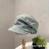 Chapéu de Pintor Vintage Lavado em Jeans Estilo Japonês para Mulheres, Design de Nicho, Circunferência da Cabeça Grande, Faz o Rosto Parecer Menor, Chapéu Boina Versátil