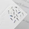 Broca de unha mista Mini tamanho pequeno arte de unha plana formato especial diamante misturado k 9 luz da lua branco joias para arte de unha atacado
