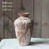 Estilo Silencioso Jarrón de Cerámica Jarrón de Barro Grueso Arreglo Floral Retro Nostálgico Hecho a Mano Casa de Huéspedes Hotel Decoración Zen Nuevo Estilo Chino