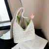 Bolso Tejido Casual Estilo Coreano para Mujer, Nuevo Versátil Verano 2026 Bolso de Playa para Vacaciones, Bolso de Hombro, Bolso Cruzado