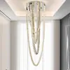 Lámpara de araña de cristal de lujo ligero, araña hueca para sala de estar de villa, araña artística de alta gama, lámparas de araña estilo diseñador para apartamento tipo loft