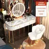 Penteadeira de luxo pequena, conjunto de mesa de maquiagem estilo princesa nórdico moderno simples para quarto