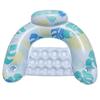 Venta Directa de Fábrica Silla Flotante Inflable para Agua Reclinable en Forma de U para Adultos Toldo Removible Fila Flotante Cama Flotante para Agua de Verano