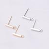 Pendientes geométricos de plata esterlina S925, accesorios DIY, pendientes circulares hechos a mano, joyería simple y fresca, venta al por mayor