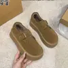 Em estoque~Inverno 2026 Novos Birkenstock de Solado Grosso Femininos Plus Veludo Espessado Quentes Slip-on Sapatos de Algodão Botas de Neve