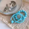 Pulsera geométrica de cuentas acrílicas transfronteriza europea y americana, diseño de nicho exagerado, lujo ligero, sensación de alta gama, accesorio de mano personalizado