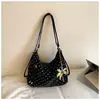 Bolsa de Hombro de Moda Estilo Coreano con Lunares Shuai Mi Home, Elegante Bolso Casual de Axila, Bolso Tote de Gran Capacidad para el Viaje Diario