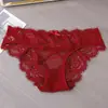 Ropa Interior Sexy de Encaje Cruzado Tentación Corte Transparente en Glúteos Cintura Baja Chica Deseo Puro Bragas Venta al por Mayor 1055