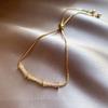 Pulsera de Bambú con Diamantes Nuevo Diseño de Nicho Pulsera de Lujo Ligero Pulsera Elegante de Moda Celebridad de Internet Chapada en Oro al por Mayor