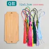 Marcapáginas de Madera en Blanco con Borlas, Marcapáginas Creativo para Estudiantes, Marcapáginas Hueco para Escribir, Pintura al Óleo, Tallado, Artesanías de Madera