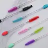 Popular Cepillo para Pestañas, Cepillo Desechable de Doble Uso para Cejas y Pestañas, Herramienta de Belleza Portátil, Pincel para Sombras de Ojos con Mango de Cristal