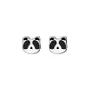 Pendientes Mini Panda Super Lindos del Amanecer de Primavera Pendientes de Botón de Panda Negro Dulces y Adorables para Mujer