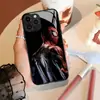 Funda de Cristal Templado para Teléfono de Araña Oscura, Estilo Fresco y Moderno para Hombre, Adecuada para Apple iPhone 16
