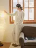 Pantalones Casuales Rectos Sueltos Talla Grande para Mujer ALINDM para Mujeres Ligeramente Gorditas, Pantalones de Pierna Ancha de Lana de Acetato de Invierno 100kg