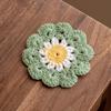 Fabricante Posavasos de Ganchillo de Lana para Taza de Té Flor Pequeña Almohadilla Aislante Tapete de Mesa Pequeño Fresco Simple Accesorios para Ceremonia del Té Individual
