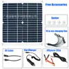 Panel solar monocristalino de 50W, carga y descarga inteligentes, sistema solar anti-sobrecarga