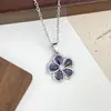Collar de Flores de Colores Transfronterizo, Accesorios de Collar Frescos y Sencillos para Mujer, Lujo Ligero, Sensación de Alta Gama, Estilo Minimalista, Accesorios de Cadena para Clavícula