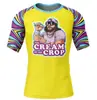 2026 Nueva Camiseta Estampada Digitalmente Impresa en 3D para Hombre Ajustada de Manga Corta Secado Rápido Top Deportivo para Fitness