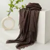 Bufanda para viaje de verano con protección solar, imitación de algodón y lino, chal para mujer, sentido de alta gama, playa, desierto, bufanda de seda, bufanda, bufanda, bufanda, venta al por mayor