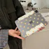 Funda Protectora Estilo Coreano con Bloques de Color y Lunares para Tableta Apple iPad, Desmontable de Succión Lateral, Diseño Sencillo para Air 13 pulgadas y Mini