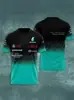 Camiseta Moda Rua Estilo Street Style F1 2025 Masculina e Feminina Verão Manga Curta Esportes ao Ar Livre Solta e Transparente