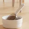 Cuchara para comida de mascotas con clip y báscula, semitransparente, universal para gatos y perros, cuchara para comida de gato, cuchara para comida de perro, suministros para mascotas