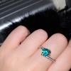 Anillo Diamante Mosan Azul y Verde Imitación Explosiones Voz Temblorosa en Vivo Reina Starlight Mitad de la Montaña