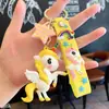 Llavero Creativo de Unicornio Arcoíris Lindo de Goma Suave para Hombres y Mujeres, Popular Accesorio para Coche y Bolso, Estilo Lindo