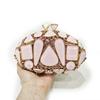 JXL Bolso de Cristal Full Diamond Vidrio Hueco Pedrería de Colores Bolso de Mano de Noche Cadena al Hombro Bolso de Noche con Cadena Mujer