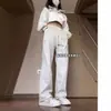 Pantalones de Chándal Hiphop Estilo Americano para Hombre Verano con Puño en la Pierna Pantalones Grises Teñidos Pantalones Deportivos de Alta Gama para Estudiantes Pequeños