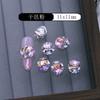 Joias de unha com diamante quadrado de liga flash, bola de strass tridimensional para unha, cristal multifacetado, acessórios de unha para todas as ocasiões