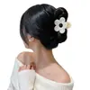 Flor Azul~ Pinza Floral Versátil para el Cabello, Pinza de Tiburón de Alta Gama para Mujer, Fabricante de Moño Medio para la Parte Posterior de la Cabeza