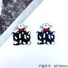 Colgante con diseño de cabeza de fantasma de Halloween, hecho a mano, con diseño de dibujos animados, pendientes, llavero y accesorios.