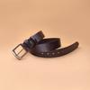 Fábrica en stock Guangzhou cinturón de piel de vaca pura retro de primera capa hecho a mano de cuero genuino para hombre casual de piel de vaca para comercio exterior