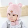 Gorro de Invierno para Bebé Oso Lindo Súper Lindo 5-24 Meses Unisex Gorro de Felpa para Bebé Gorro Cálido con Protección para las Orejas para Niños