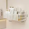 Prateleira de armazenamento para banheiro, organizador de parede para banheiro e vaso sanitário, cabide multifuncional de parede sem furar para lavatório