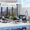 Silla Mecedora de Patio de Villa, Hamaca de Jardín para Exteriores, Balcón al Aire Libre, Mecedora Doble para el Hogar, Columpio de Exterior de Alta Gama