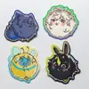 Pegatinas Personalizadas de Arena Brillante Dibujos Animados Creativos Troqueladas Brillo Fino Escena de Diario Frosted Decoración Pegatinas Lindas de Anime con Brillo