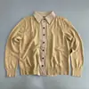 Estilo Old Money Cardigã de Tricô Falso Duas Peças Feminino Gola Versátil Emagrecedor Manga Longa Outono Nova Chegada Top Malha Camada